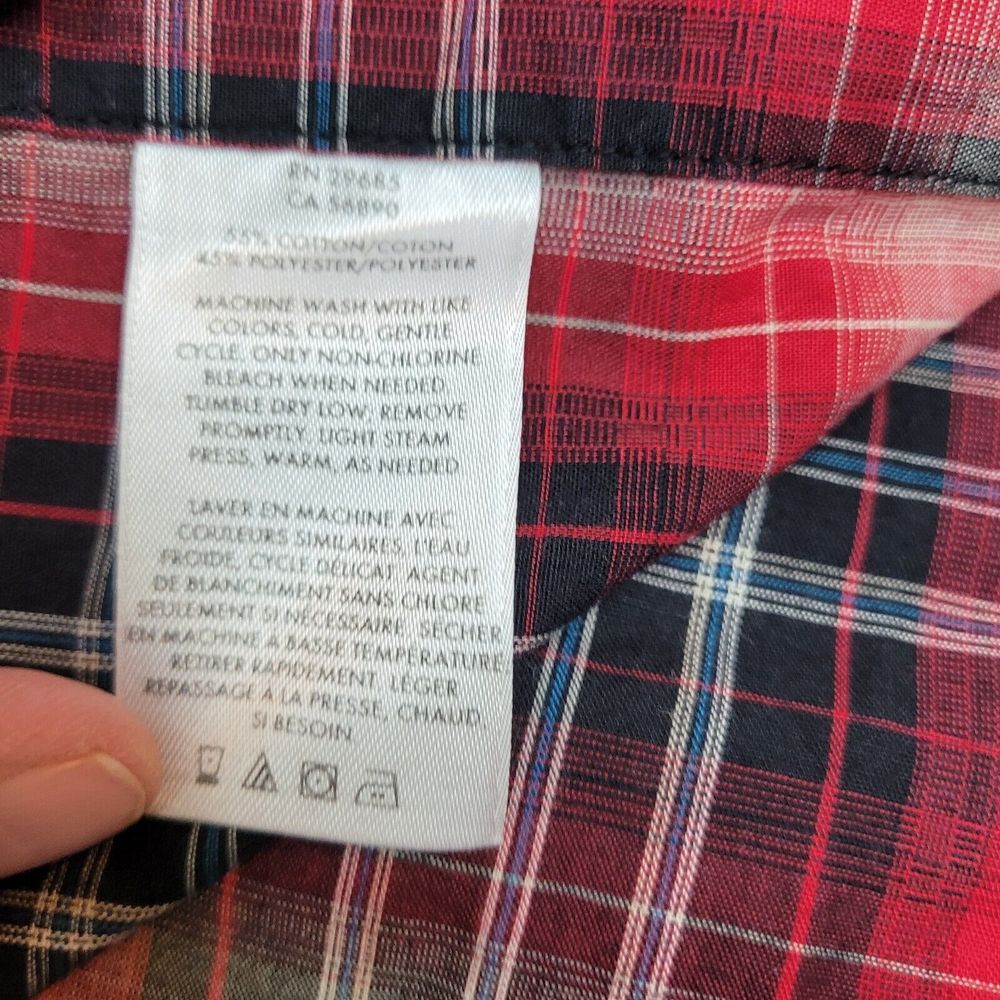Pendleton Red Black Plaid Casual Button-Down Shirt - image 5